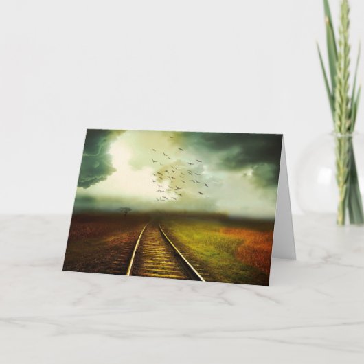 CARTE DE REMERCIEMENTS LONELY TRACK BLANK ALL-OCCASION CARD (Devant)