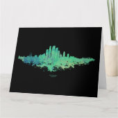 Carte De Remerciements Los Angeles City Skyline - Mint Green (Devant)