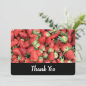 Carte De Remerciements Lot de fraises rouges juteuses (Debout devant)