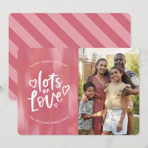 Carte De Remerciements Lots of Love Valentine's Day Family Photo