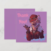 Carte De Remerciements Loup (Devant / Derrière)