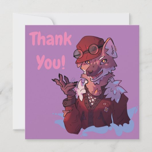 Carte De Remerciements Loup (Devant)