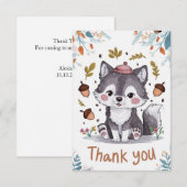 Carte De Remerciements Loup de charme magique (Devant / Derrière)