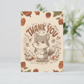 Carte De Remerciements Loup lunaire magique (Debout devant)