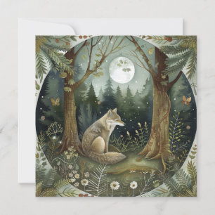 Carte De Remerciements Loup mystique des bois