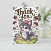 Carte De Remerciements Loup rêveur mystique (Debout devant)