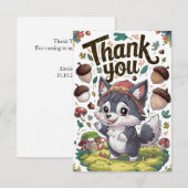 Carte De Remerciements Loup rêveur mystique (Devant / Derrière)