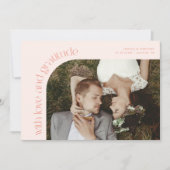 Carte De Remerciements Love and Gratitude Peach Wedding Photo (Devant)