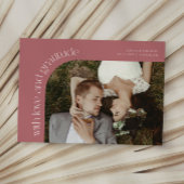 Carte De Remerciements Love and Gratitude Pink Wedding Photo