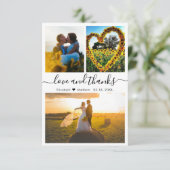 Carte De Remerciements Love and Thanks Calligraphy Mariage Photo (Debout devant)