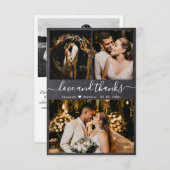 Carte De Remerciements Love and Thanks Chalkboard Mariage Photo (Devant / Derrière)