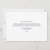 Carte De Remerciements Love and Thanks Gold Script Mariage photo (Dos)
