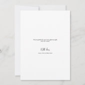 Carte De Remerciements Love and Thanks Handlettering Custom Baby Photo (Dos)