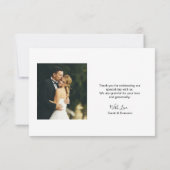Carte De Remerciements Love and Thanks Handlettering Custom Photo Mariage (Dos)