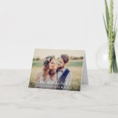 Carte De Remerciements Love and Thanks manuscrit Script Mariage Photo (Devant)
