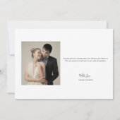 Carte De Remerciements Love and Thanks Minimalist script heart photo pink (Dos)