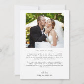 Carte De Remerciements Love and Thanks Retro Photo Mariage (Dos)