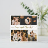Carte De Remerciements Love and Thanks Script Mariage Photo (Debout devant)