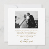 Carte De Remerciements Love and Thanks Script Mariage Photo (Dos)