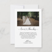 Carte De Remerciements Love and Thanks Terracotta Script Mariage photo (Dos)