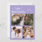 Carte De Remerciements Love Appreciation Wedding Multi Photo Lilac (Devant)