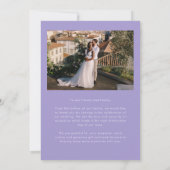 Carte De Remerciements Love Appreciation Wedding Multi Photo Lilac (Dos)