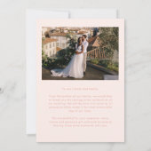 Carte De Remerciements Love Appreciation Wedding Multi Photo Peach (Dos)