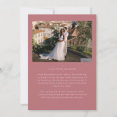 Carte De Remerciements Love Appreciation Wedding Multi Photo Pink (Dos)