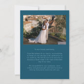 Carte De Remerciements Love Appreciation Wedding Multi Photo Teal (Dos)