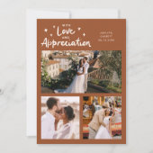 Carte De Remerciements Love Appreciation Wedding Multi Photo Terracotta (Devant)