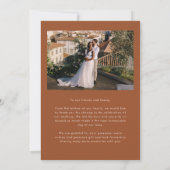 Carte De Remerciements Love Appreciation Wedding Multi Photo Terracotta (Dos)