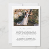Carte De Remerciements Love Appreciation Wedding Multi Photo White (Dos)
