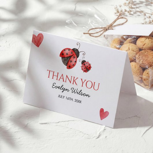 Carte De Remerciements Love Bug Thank You Card