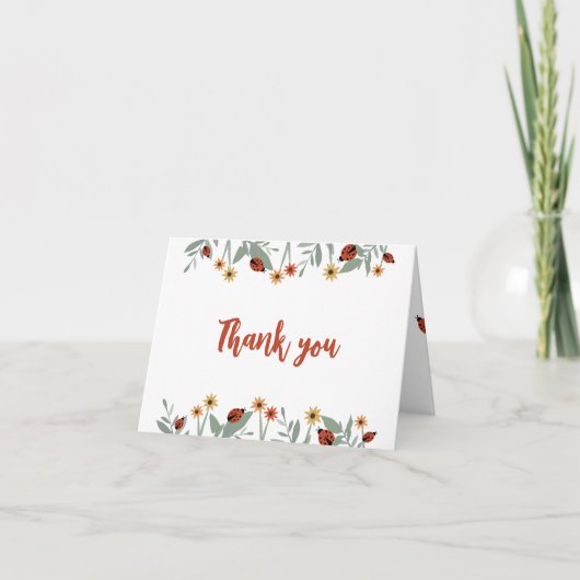 Carte De Remerciements Love Bug Thank You Notes (Devant)