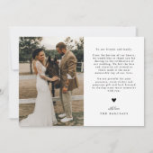 Carte De Remerciements Love & Gratitude White Wedding Multi Photo   (Dos)