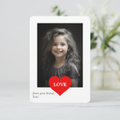 Carte De Remerciements Love Heart Classroom Photo Valentines Day (Debout devant)