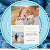 Carte De Remerciements Love Heart Mariage Photo Chic Script Personnalisé