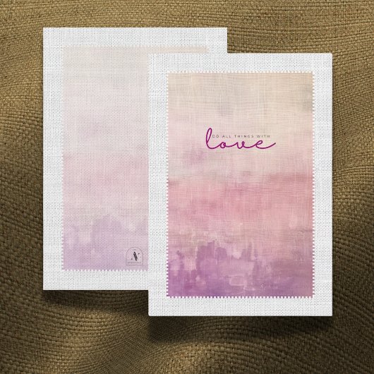 Carte De Remerciements 'Love' Heather & Dusk Graduation Gift Insert Card