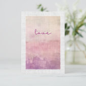 Carte De Remerciements 'Love' Heather & Dusk Graduation Gift Insert Card (Debout devant)
