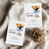 Carte De Remerciements Love is Brewing Blue Bow Coffee Bridal Shower