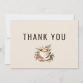 Carte De Remerciements Love is Brewing Boho Coffee Bridal Shower (Devant)