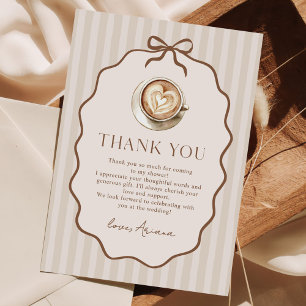 Carte De Remerciements Love is Brewing Coffee Baby Shower Mariage