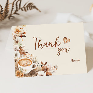 Carte De Remerciements Love is Brewing Coffee Enterrement de Mariage