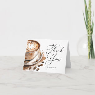 Carte De Remerciements Love is Brewing Coffee Enterrement de Vie de Jeune