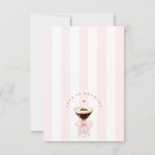 Carte De Remerciements Love is Brewing Coquette Enterrement de mariage (Dos)