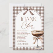 Carte De Remerciements Love Is Brewing Expresso Martini Nœud Papillon Rob (Devant)