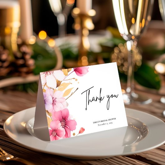 Carte De Remerciements Love is in Bloom Shower de Mariage