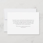 Carte De Remerciements Love is in Bloom Shower de Mariage (Dos)