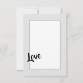 Carte De Remerciements Love Modern Script Typographie (Dos)