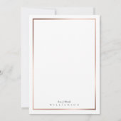 Carte De Remerciements Love & Thanks Classy Marine Rose Gold Mariage Phot (Dos)